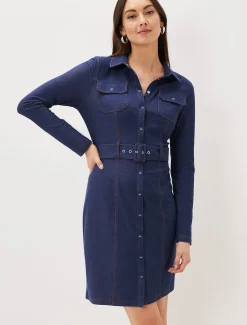 Dresses^Phase Eight Kathryn Fitted Jersey Dress Denim