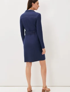 Dresses^Phase Eight Kathryn Fitted Jersey Dress Denim