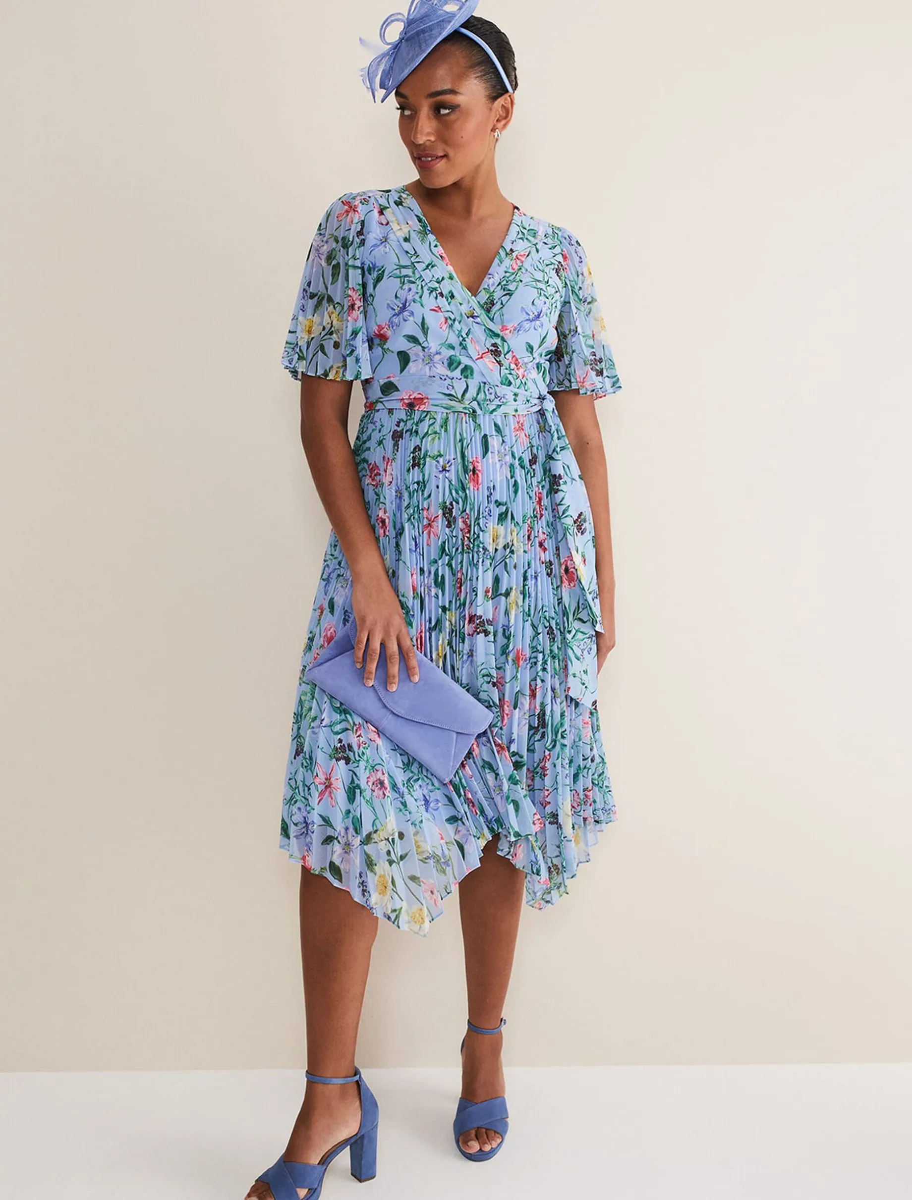 Dresses^Phase Eight Kendall Floral Midi Dress Multi-Coloured