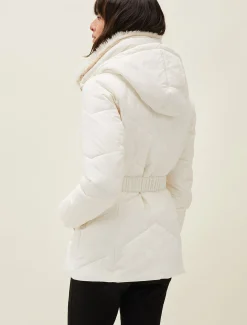 Coats^Phase Eight Krissy Short High Shine Puffer Coat Winter White