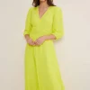 Dresses^Phase Eight Lina A Line Midi Dress Lime