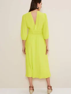 Dresses^Phase Eight Lina A Line Midi Dress Lime