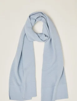 Scarves & Ponchos^Phase Eight Lorell Ribbed Texture Scarf Pale Blue