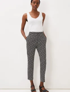 Trousers & Shorts^Phase Eight Mackenzie Geo Tapered Trouser Black/White