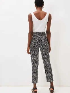 Trousers & Shorts^Phase Eight Mackenzie Geo Tapered Trouser Black/White