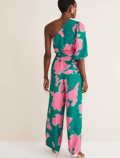 Trousers & Shorts^Phase Eight Madison Abstract Trousers Co-Ord Green/Pink