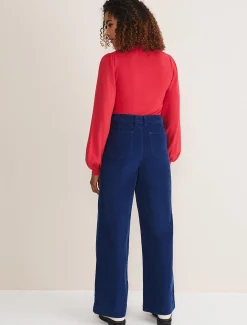 Trousers & Shorts^Phase Eight Magsie Corduroy Wide Leg Jeans Blue