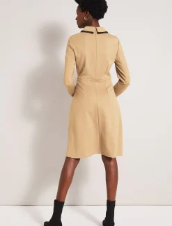 Dresses^Phase Eight Manda Colourblock Dress Camel/Black