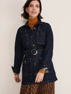 Jackets^Phase Eight Marcie Longline Jacket Denim