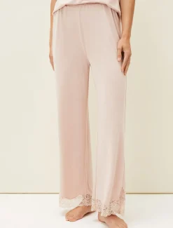 Trousers & Shorts^Phase Eight Marlie Lace Pyjama Wide Leg Trousers Soft Pink