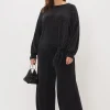 Trousers & Shorts^Phase Eight Mell Shimmer Lurex Co-Ord Trousers Black/Silver