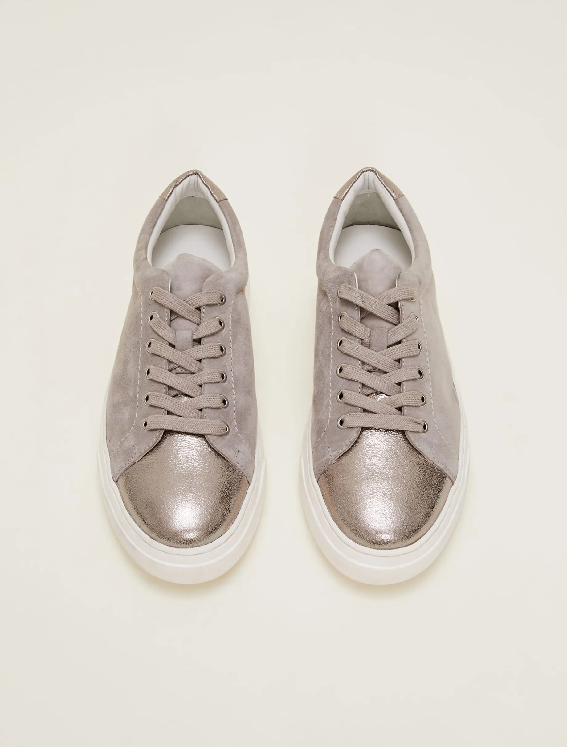Flats^Phase Eight Metallic Trainer Grey