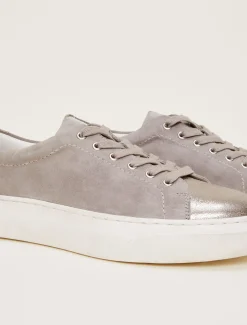 Flats^Phase Eight Metallic Trainer Grey