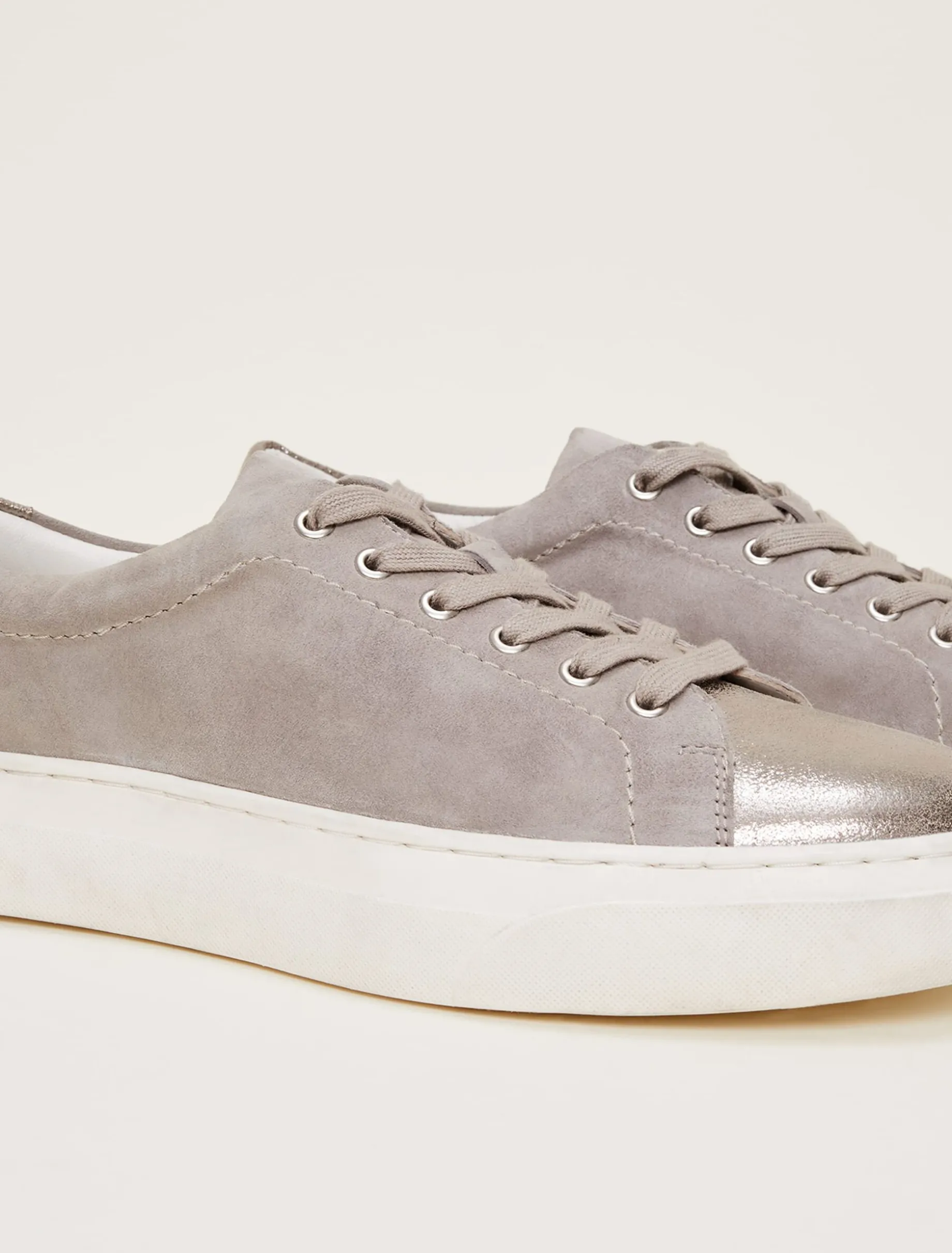 Flats^Phase Eight Metallic Trainer Grey