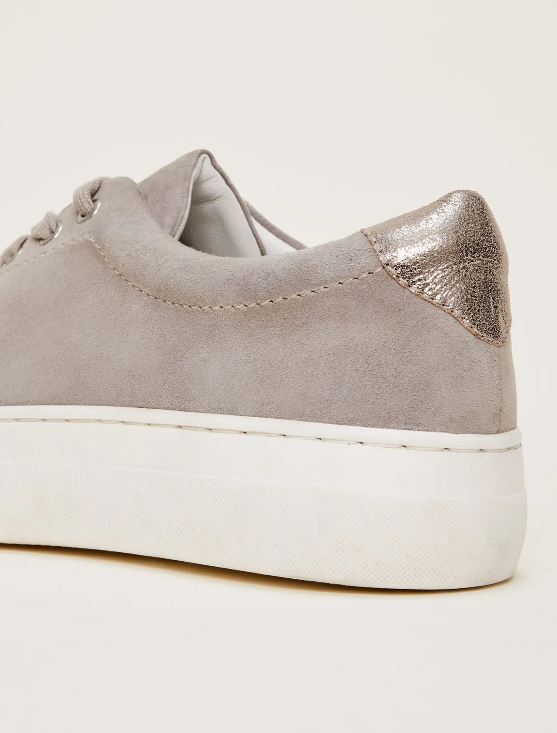 Flats^Phase Eight Metallic Trainer Grey