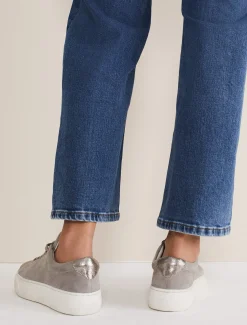 Flats^Phase Eight Metallic Trainer Grey