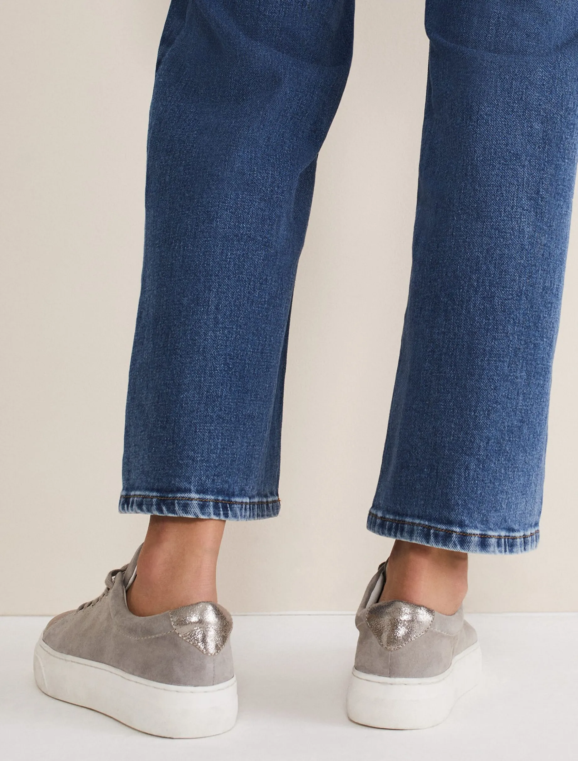 Flats^Phase Eight Metallic Trainer Grey