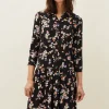 Dresses^Phase Eight Mina Floral Print Shirt Dress Black/Multi