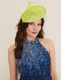 Fascinators & Hats^Phase Eight Mini Oval Disc Fascinator Limeade