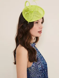 Fascinators & Hats^Phase Eight Mini Oval Disc Fascinator Limeade