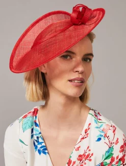 Fascinators & Hats^Phase Eight Muna Twist Back Disc Fascinator Fire Red