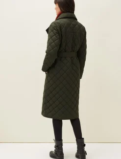 Coats^Phase Eight Nila Quilted Puffer Coat Dark Olive