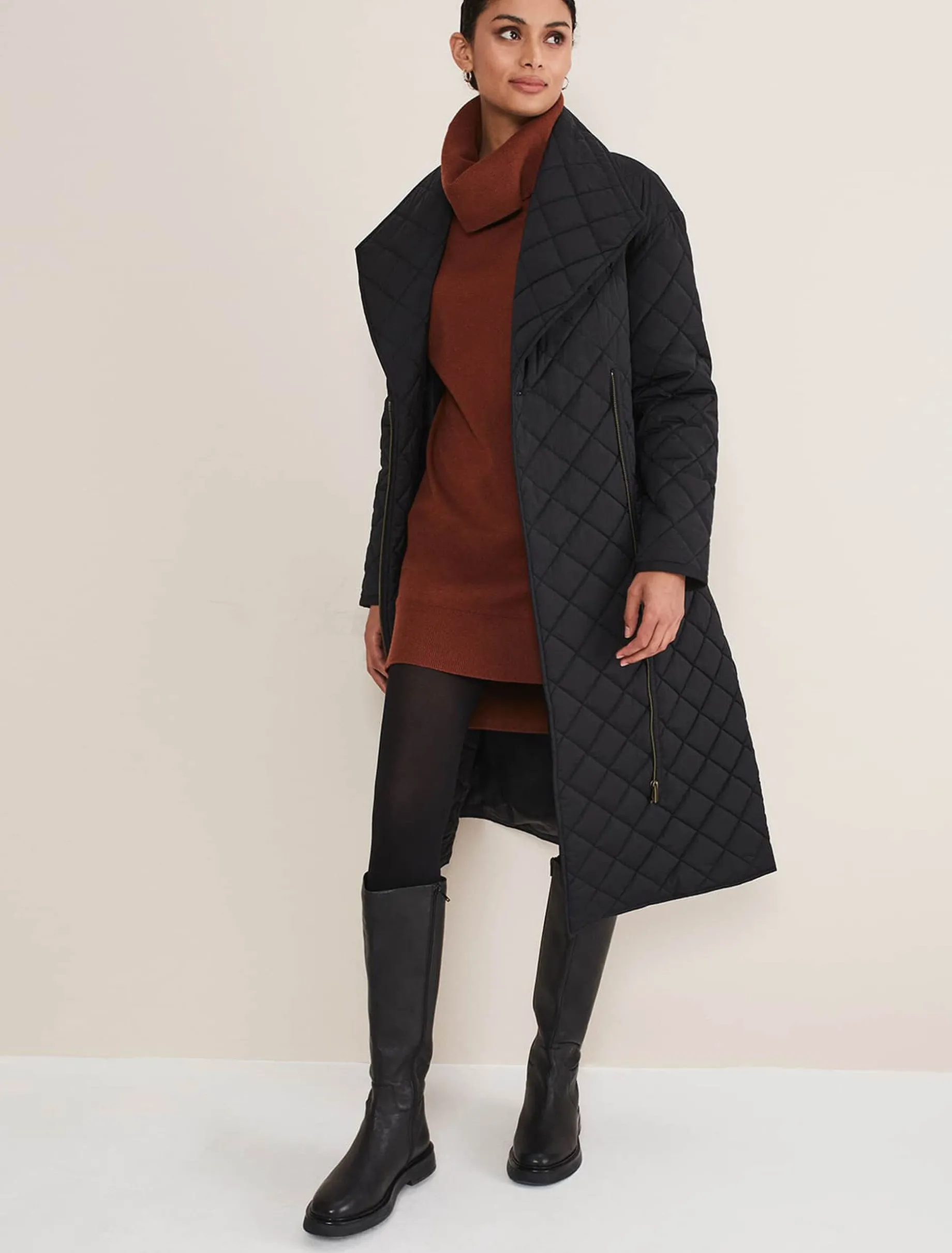 Coats^Phase Eight Nila Quilted Puffer Coat Black