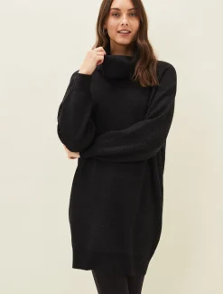 Dresses^Phase Eight Nisha Roll Neck Jumper Dress Charcoal
