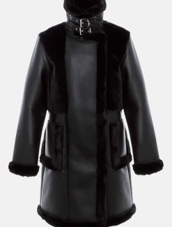 Coats^Phase Eight Nova Longline Aviator Black