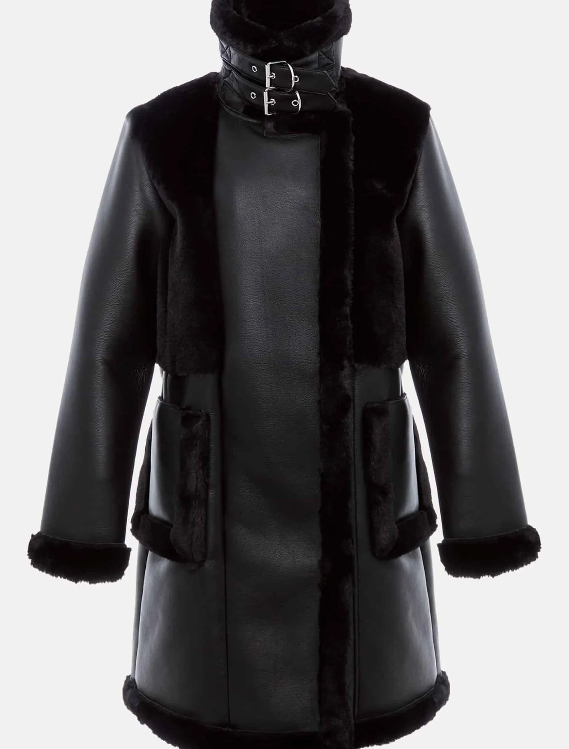 Coats^Phase Eight Nova Longline Aviator Black