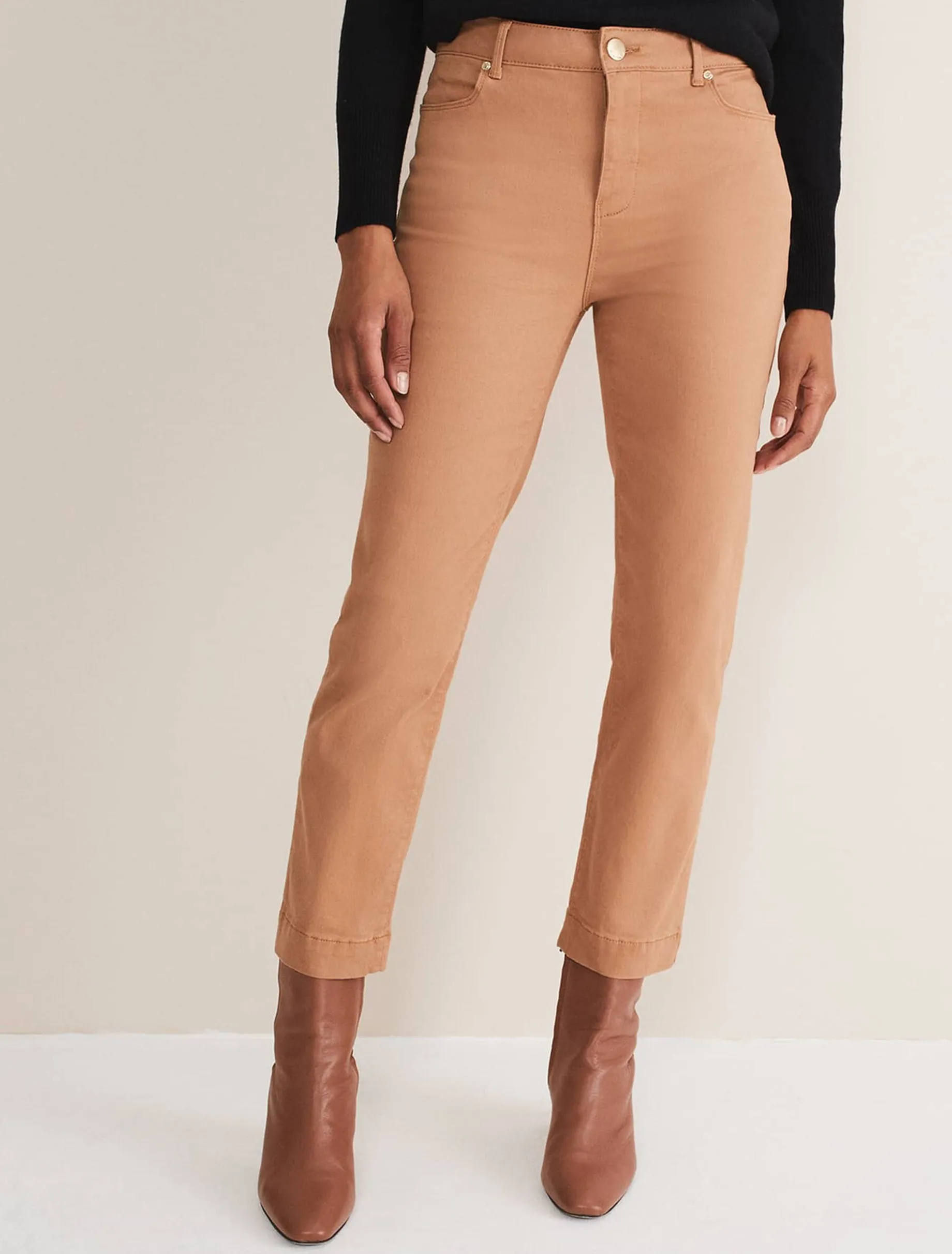 Trousers & Shorts^Phase Eight Ocha Straight Leg Jeans Dark Camel