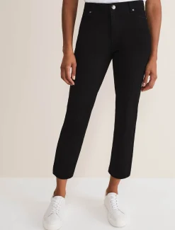 Trousers & Shorts^Phase Eight Ocha Straight Leg Jeans Short Black