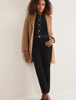 Trousers & Shorts^Phase Eight Ocha Straight Leg Jeans Short Black