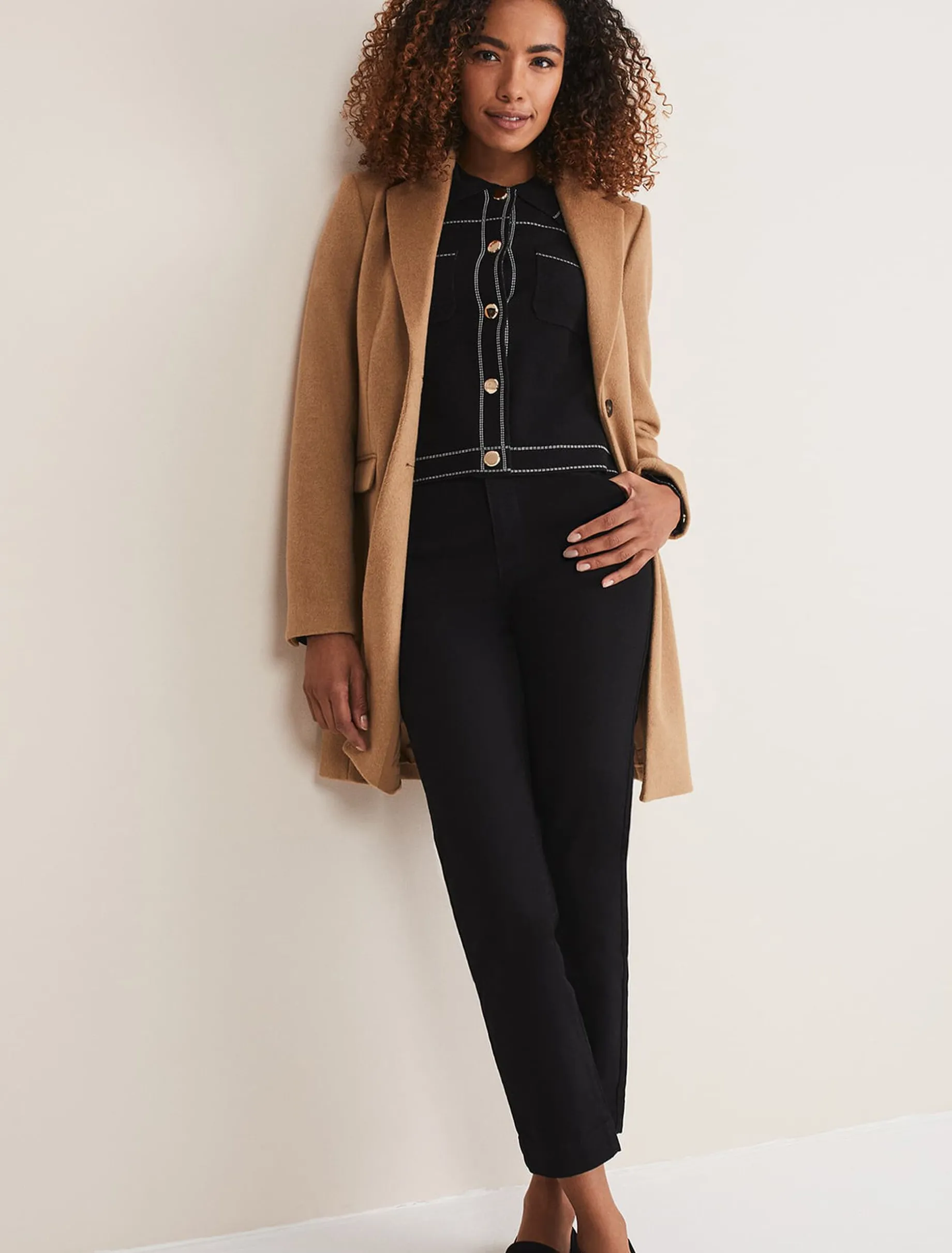 Trousers & Shorts^Phase Eight Ocha Straight Leg Jeans Short Black