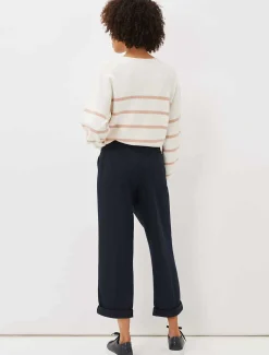Trousers & Shorts^Phase Eight Odette Pleated Crop Trousers Navy