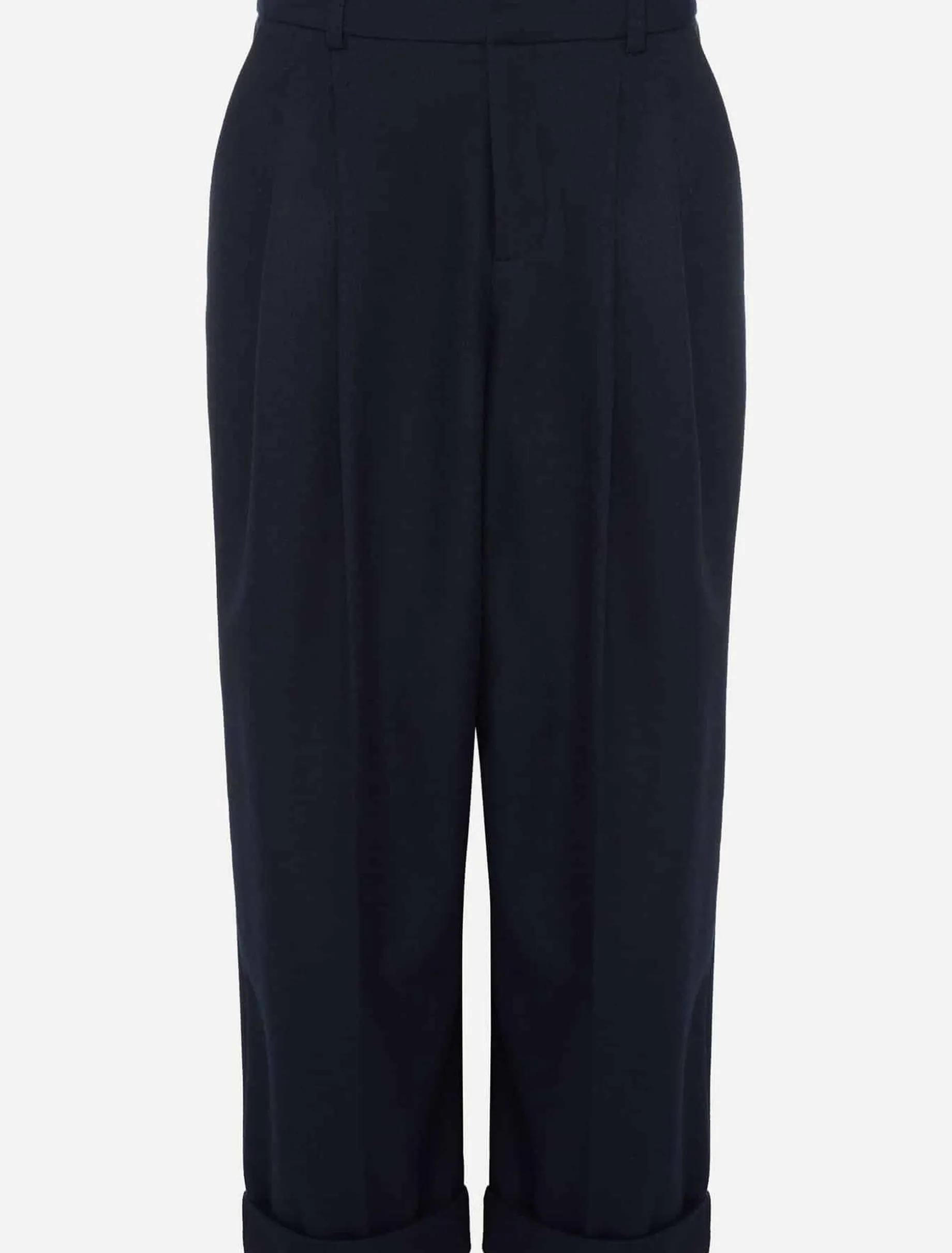 Trousers & Shorts^Phase Eight Odette Pleated Crop Trousers Navy
