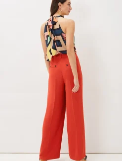 Trousers & Shorts^Phase Eight Opal Wide Leg Trousers Orange