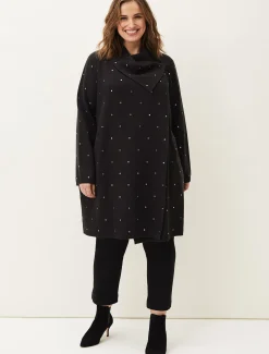 Coats^Phase Eight Paloma Scattered Stud Coatigan Charcoal