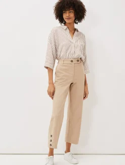 Trousers & Shorts^Phase Eight Parissa Button Hem Chino Trouser Toffee