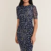 Dresses^Phase Eight Petite Aileena Embroidered Dress Navy/Multi
