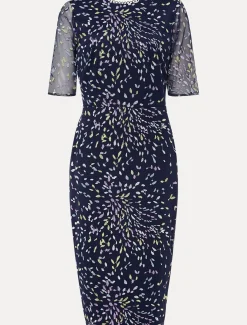 Dresses^Phase Eight Petite Aileena Embroidered Dress Navy/Multi