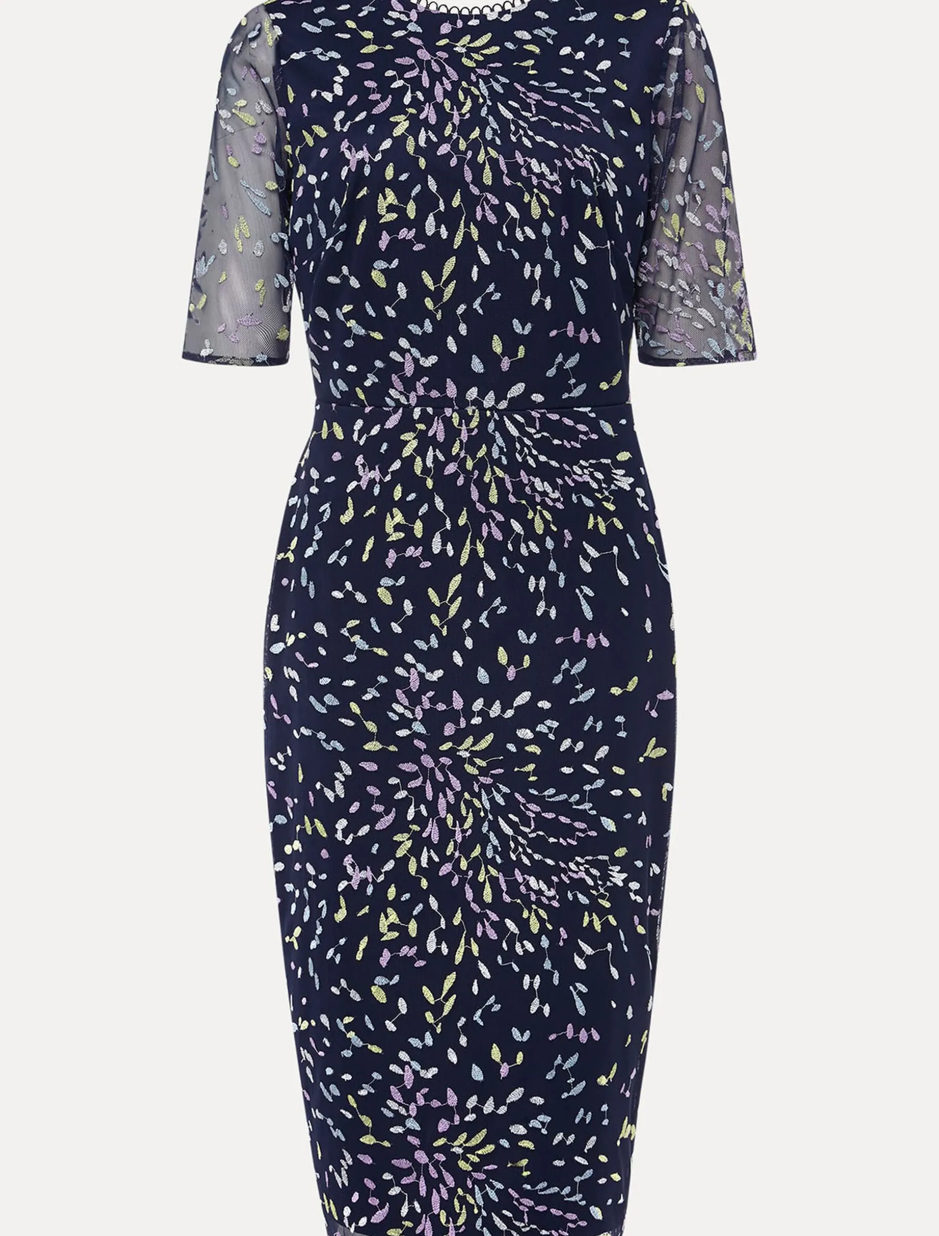Dresses^Phase Eight Petite Aileena Embroidered Dress Navy/Multi