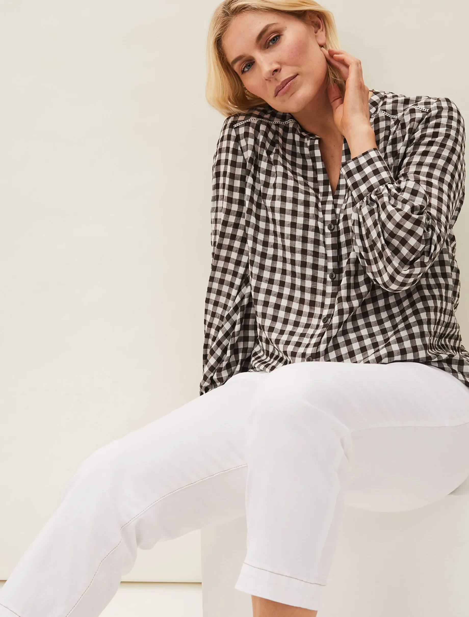 Jeans^Phase Eight Ramona Cropped Straight Leg Jean White