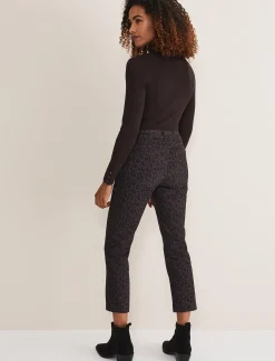 Trousers & Shorts^Phase Eight Ramona Leopard Print Straight Leg Jean Brown