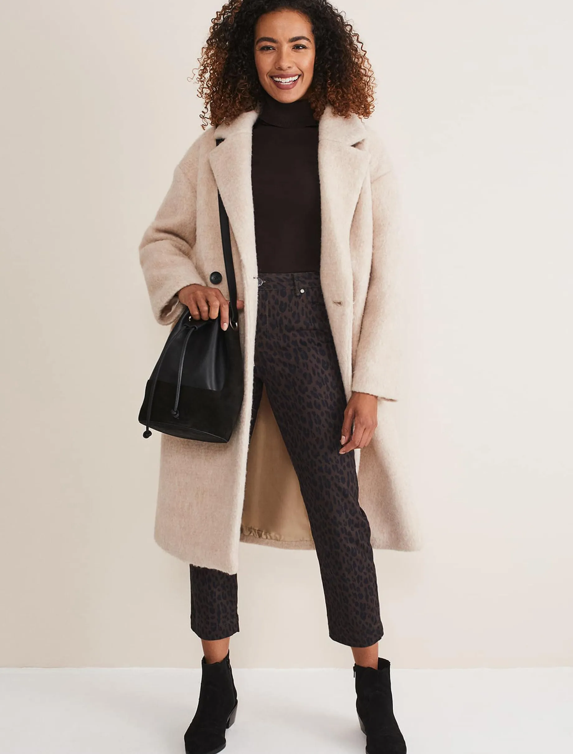 Trousers & Shorts^Phase Eight Ramona Leopard Print Straight Leg Jean Brown