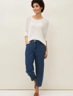 Trousers & Shorts^Phase Eight Romilly Barrel Leg Jean Indigo