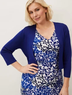 Jackets^Phase Eight Salma Lightweight Knitted Jacket Cobalt