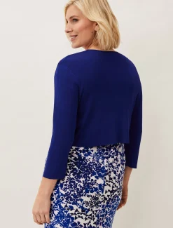 Jackets^Phase Eight Salma Lightweight Knitted Jacket Cobalt