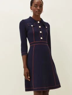 Dresses^Phase Eight Serenity Fit And Flare Dress Denim