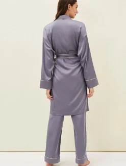 Pyjamas^Phase Eight Shae Plain Robe Slate